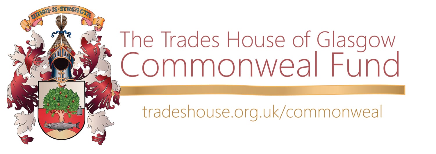 The Trades House of Glasgow Commonweal Fund logo with a shield crest on the left